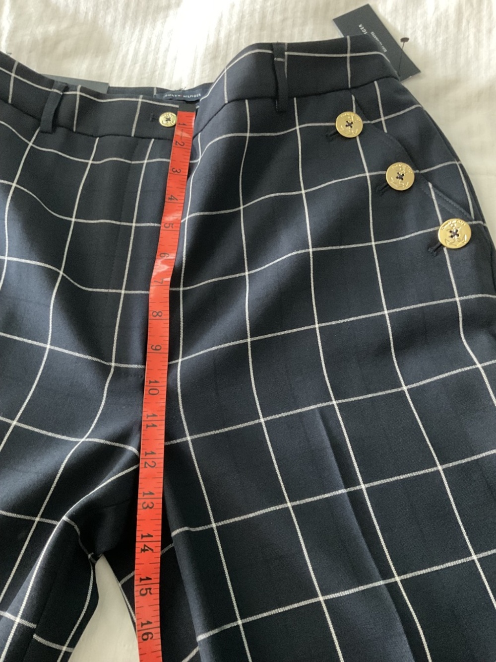 NWT Classy Tommy Hilfiger high waisted sailor pants 12 - Picture 9 of 10
